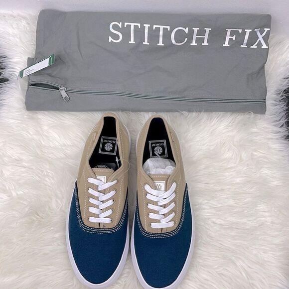 Element| NEW khaki / blue sneakers 7.5 new low top , from stitch fix . - Picture 4 of 7